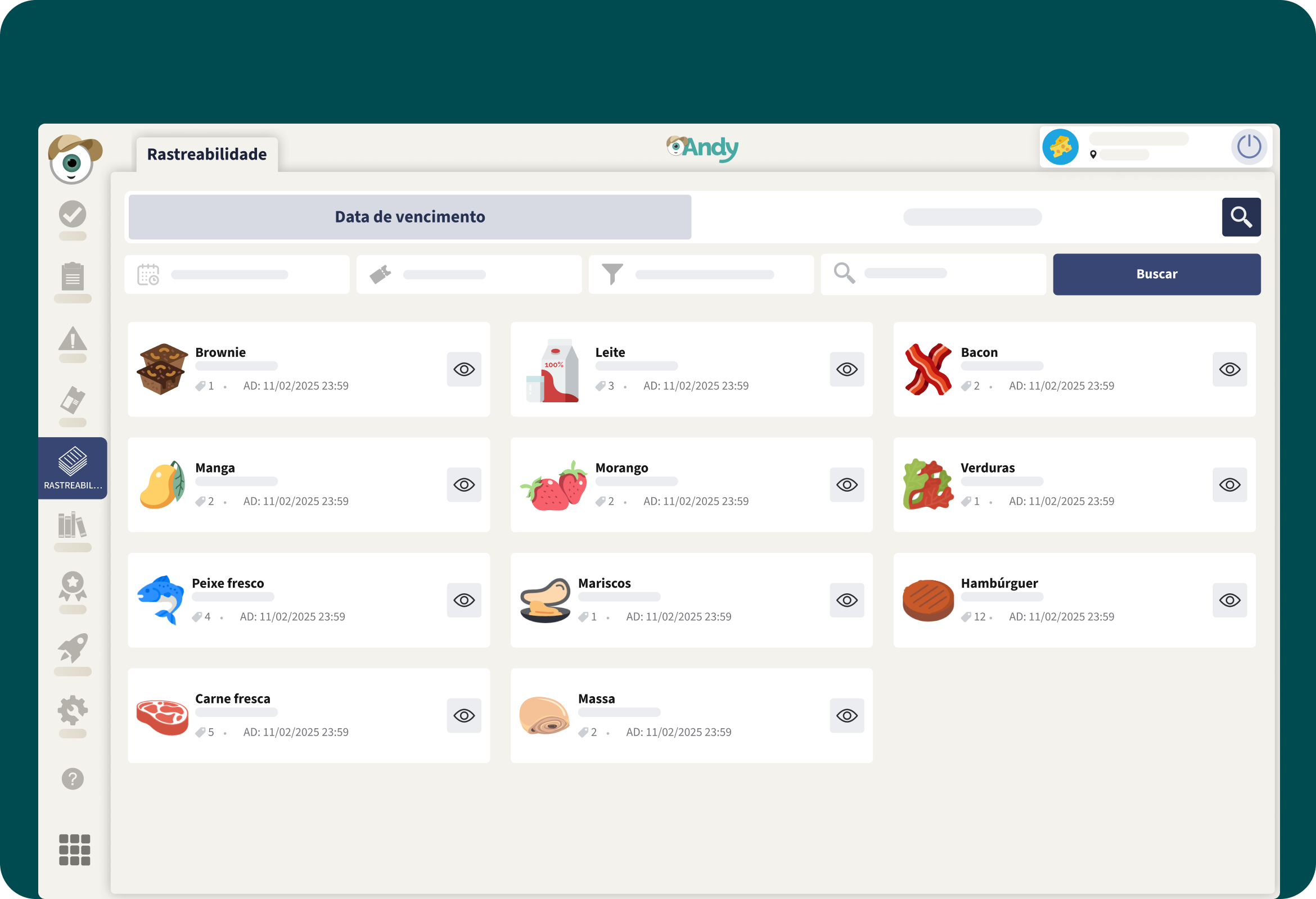 Software de etiquetagem de validade de alimentos