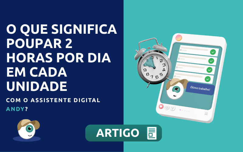 O que significa poupar 2 horas por dia em cada unidade com o assistente digital Andy?